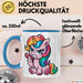 Sarkastisches Einhorn Tasse Geschenk Lustige Geschenkidee Blau Trendation