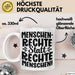Menschenrechte Statt Rechte Menschen Tasse Geschenk Frieden Becher Weiß Trendation