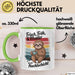Krankenschwester Pflege Betreuung Tasse Geschenk Lustige Geschenkidee Spruch Frisch Froh & Munter Aus Der Nachtschicht Grün Trendation