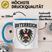 Österreich Tasse Geschenk Flagge Austria Blau Trendation