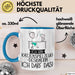 Geschenk für Katzenspielzeug-Designerin Tasse Lustige Geschenkidee Geburtstag Ich Bin Katzenspielzeug-Designerin Ich Darf Das Blau Trendation