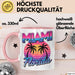 Miami Florida USA Tasse Geschenk Lustige Geschenkidee Spruch Rosa Trendation