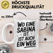 Sabina Tasse Geschenk Wo Eine Sabina Ist Ist Auch Ein Weg Geschenkidee Becher mit Name Weiß Trendation