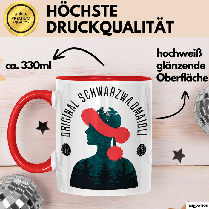 Sarkastisch Sarkasmus Tasse Geschenk Lustige Geschenkidee Spruch Original Schwarzwaldmaidli Rot Trendation