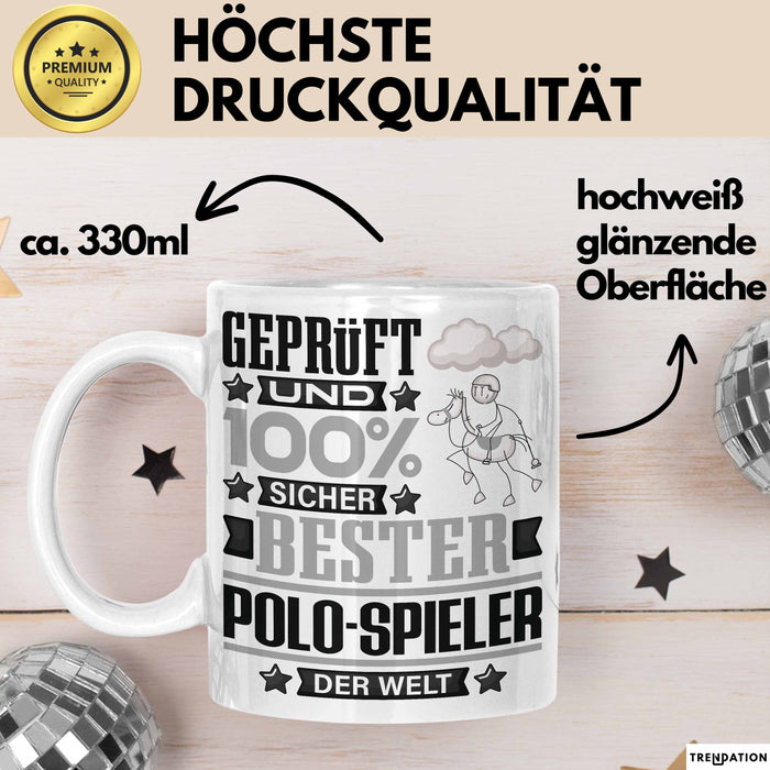Polo-Spieler Geschenk Lustiger Spruch für Polo-Spieler Geschenkidee Bester Polo-Spieler Der Welt Weiß Trendation