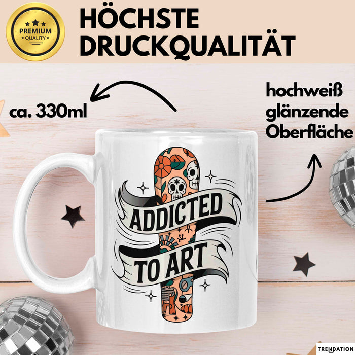 Tattoo Sammler Tasse Geschenk Lustige Geschenkidee Spruch Für Tinten Süchtige Weiß Trendation