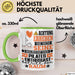 Pilates-Enthusiast Geschenk Tasse Lustiger Spruch Erheben Sie Sich Der Pilates-Enthusiast Betritt den Raum Grün Trendation