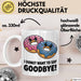 Büroarbeit Kollege Abschied Tasse Geschenk Lustige Geschenkidee Spruch Ich Donut Möchte Nicht Auf Wiedersehen Sagen Weiß Trendation