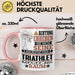 Triathlet Geschenk Tasse Lustiger Spruch Erheben Sie Sich Der Triathlet Betritt den Raum Rosa Trendation