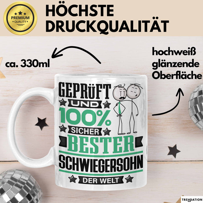 Schwiegersohn Geschenk Lustiger Spruch für Schwiegersohn Geschenkidee Bester Schwiegersohn Der Welt Weiß Trendation