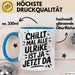 Ulrike Tasse Geschenk Chillt Mal Alle Ulrike Ist Ja Jetzt Da Geschenkidee Becher mit Name Blau Trendation