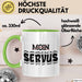 München Servus Tasse Geschenk Heimat Münchener Geschenkidee Kaffee-Becher Bayern Servus Grün Trendation