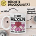 Stricken Tasse Geschenk Echte Hexen Haben Zwei Zauberstäbe Geschenkidee Strickerin Oma Becher Weiß Trendation