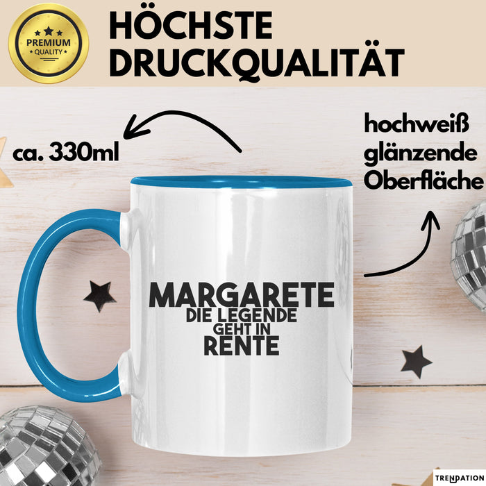 Margarete Tasse Margarete – Die Legende Geht In Rente Geschenk