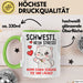 Schwester Tasse Geschenk Schwesti Kein Stress Schluck Tee Geschenkidee Grün Trendation