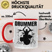 Drummer Schlagzeug-Spieler Geschenk Tasse Geschenkidee Kaffee-Becher Schlagzeuger Rot Trendation