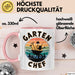 Garten Pflanzen Gärtner Tasse Geschenk Lustige Geschenkidee Spruch Garten Chef Rosa Trendation