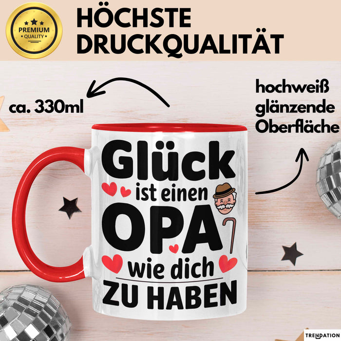 Opa Tasse Geschenkidee Für Einen Großvater Wie Dich Rot Trendation