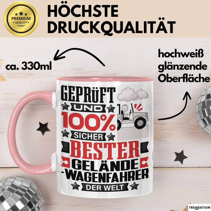 Geländewagenfahrer Geschenk Lustiger Spruch für Geländewagenfahrer Geschenkidee Bester Geländewagenfahrer Der Welt Rosa Trendation