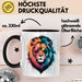 Löwe Mit Sonnenbrille Tasse Geschenk Lustige Geschenkidee Spruch Schwarz Trendation