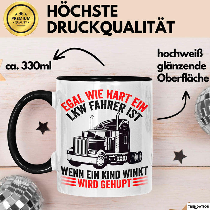 Lkw Fahrer Tasse Geschenk Harte Truckfahrer Trucker Geschenkidee Lustig Trendation
