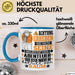 Abenteurreisender Geschenk Tasse Lustiger Spruch Erheben Sie Sich Der Abenteurreisender Betritt den Raum Blau Trendation
