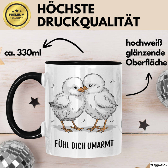 Motivierend Inspirierend Tasse Geschenk Lustige Geschenkidee Spruch Fühl Dich Umarmt Trendation