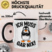 Sarkastischer Pinguin Tasse Geschenk Lustige Geschenkidee Spruch Ich Muss Gar Nix Schwarz Trendation