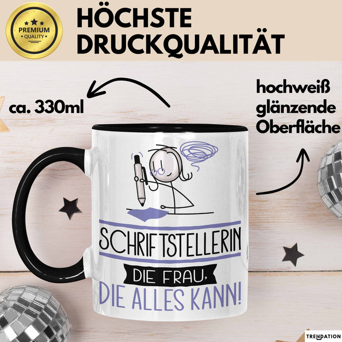 Schriftstellerin Geschenk Tasse Becher Die Frau Die Allen Kann Geschenkidee für eine Schriftstellerin Lustig Trendation