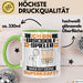 Discgolf-Spieler Tasse Geschenk für Discgolf-Spieler Geburtstag Lustiger Spruch Kaffee-Becher Was Ist Deine Superkraft Grün Trendation