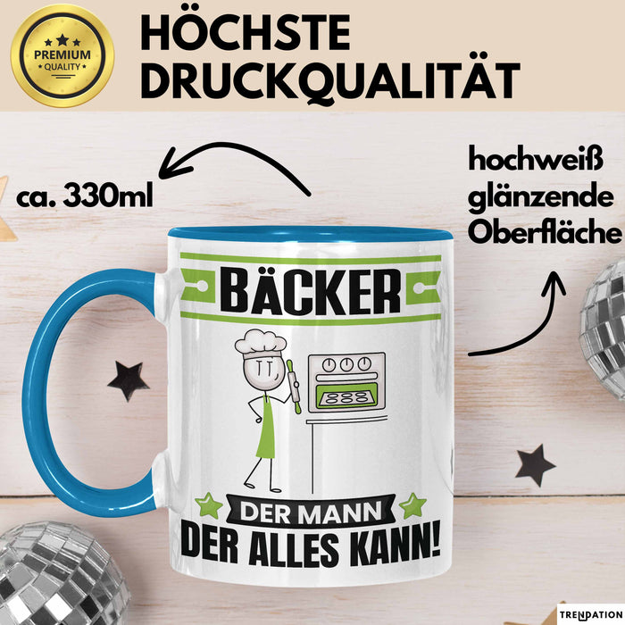 Bäcker Tasse Geschenk für Bäcker Der Mann Der Alles Kann Geschenkidee zum Geburtstag Blau Trendation