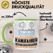Kanufahrer Geschenk Tasse Ich Bin Kanufahrer Aber Sag Doch Einfach Superheld Lustige Geschenkdiee für Kanufahrer Kaffee-Becher Grün Trendation