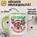 Weihnachten Tasse Geschenk Frohe Weihnachten Rentier Geschenkidee Weihnachtszeit Kaffee-Becher Grün Trendation