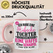 Lustige Tasse Geschenk Hübsche Tochter Waffe Schaufel Spruch Rosa Trendation