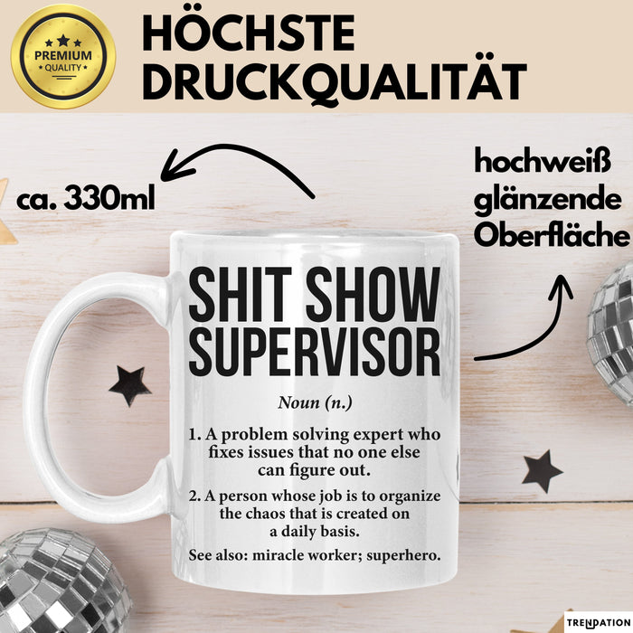 Chef Tasse Geschenk Shit Show Supervisor Geschenkidee Lustig Beruf