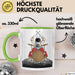 Drummer Schlagzeug-Spieler Geschenk Tasse Geschenkidee Kaffee-Becher Schlagzeuger Mond Grafik Grün Trendation