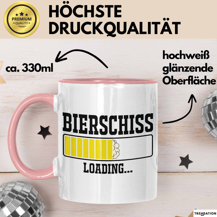 Bierschiss Loading Tasse Geschenk Der Morgen Danach Rosa Trendation