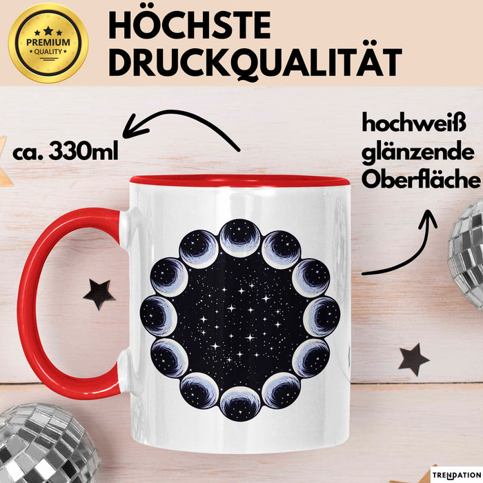 Astronomie Fan Tasse Geschenkidee Sternengucker Lustiger Geschenkidee Lustig Rot Trendation