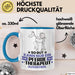 Pferdetherapeut Geschenk Tasse So Gut Kann Nur Ein Pferdetherapeut Aussehen Geschenkidee Kaffee-Becher Blau Trendation
