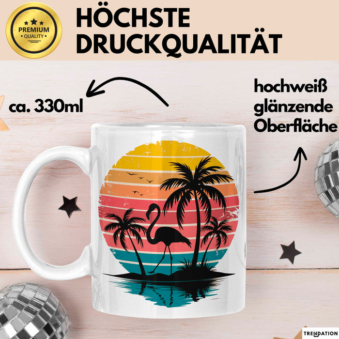 Flamingo Tier Tasse Geschenk Lustige Geschenkidee Spruch Weiß Trendation