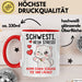 Schwester Tasse Geschenk Schwesti Kein Stress Schluck Tee Geschenkidee Rot Trendation