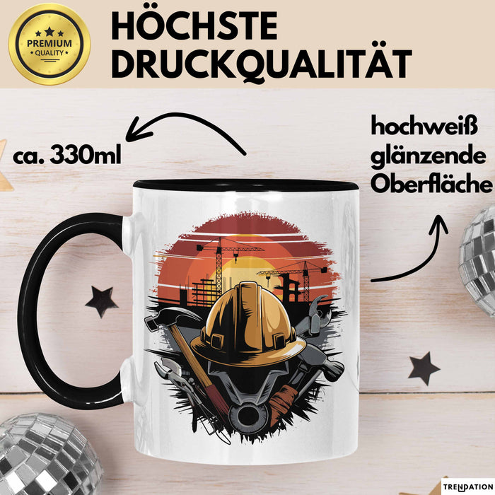Bauarbeiter Tasse Geschenkidee für Bauarbeiter Trendation