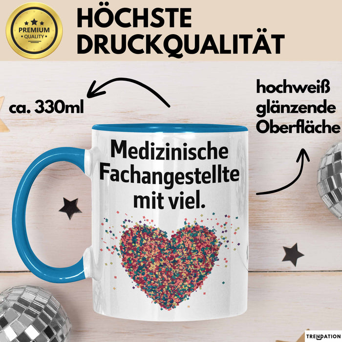 Medizinischer Assistent Arzt Tasse Geschenk Lustige Geschenkidee Spruch Medizinische Fachangestellte Mit Viel Heart Blau Trendation