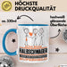 Halbschwager Geschenk Tasse Ich Bin Halbschwager Aber Sag Doch Einfach Superheld Lustige Geschenkdiee für Halbschwager Kaffee-Becher Blau Trendation