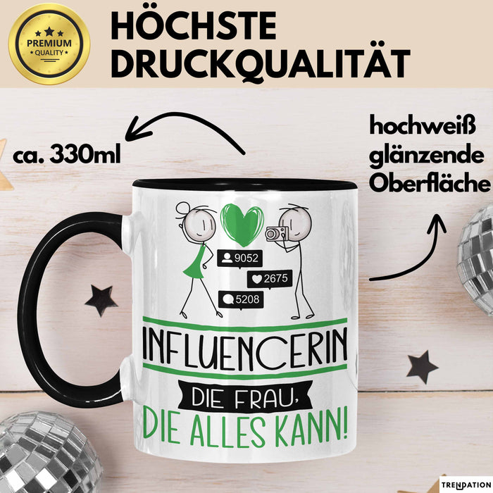 Influencerin Geschenk Tasse Becher Die Frau Die Allen Kann Geschenkidee für eine Influencerin Lustig Trendation