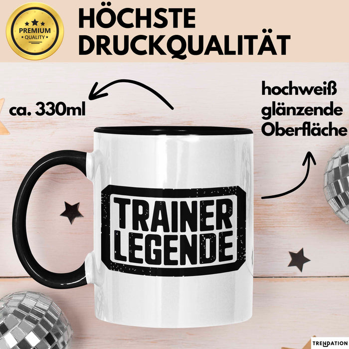 Fußballtrainer Fußballteam Tasse Geschenk Lustige Geschenkidee Spruch Trainer Legende Trendation