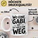 Gabi Tasse Geschenk Wo Eine Gabi Ist Ist Auch Ein Weg Geschenkidee Becher mit Name Weiß Trendation