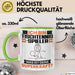 Tischtennisspieler Tasse Geschenk für Tischtennisspieler Geburtstag Lustiger Spruch Kaffee-Becher Was Ist Deine Superkraft Grün Trendation