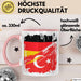 Türkei Deutschland Flagge Halb Deutscher Halb Türke Fußball Germany 2025 Europa Turkey Rosa Trendation
