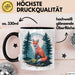 Fuchs Tierliebhaber Tasse Geschenk Lustige Geschenkidee Spruch Schwarz Trendation